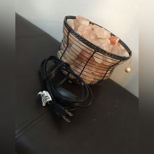 Round Metal Basket Lamp
